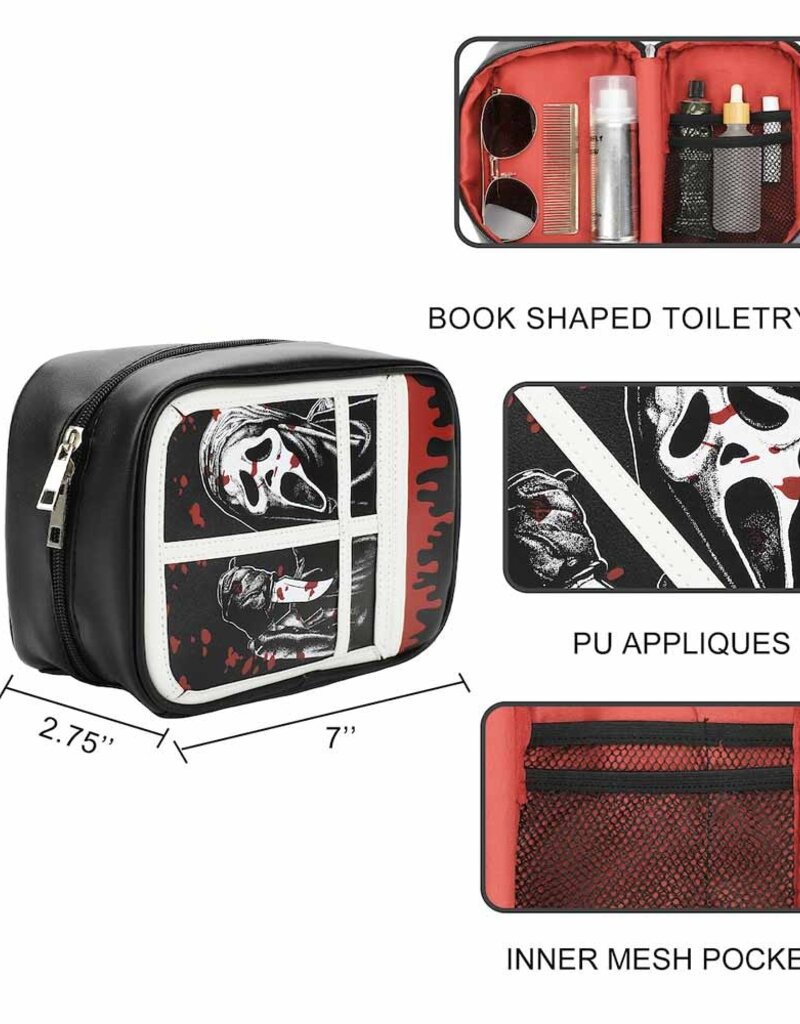 Ghost Face Window Travel Cosmetic Bag