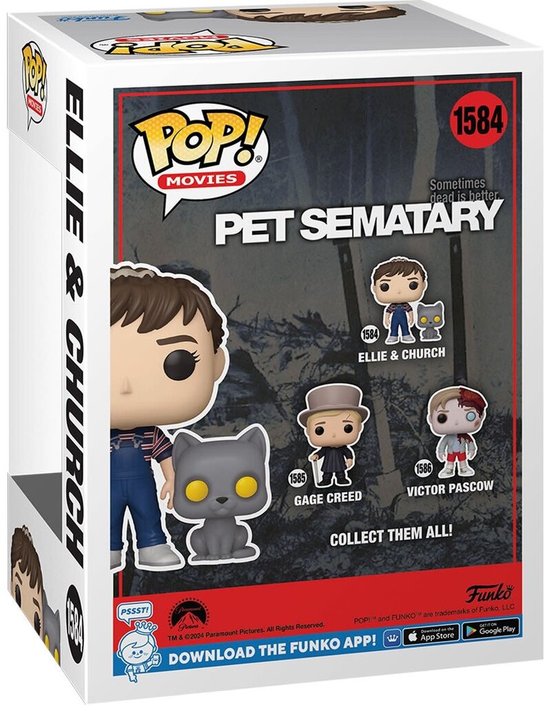 Pet Sematary Ellie and Church Funko Pop! Vinyl Figure # 1584 and Buddy