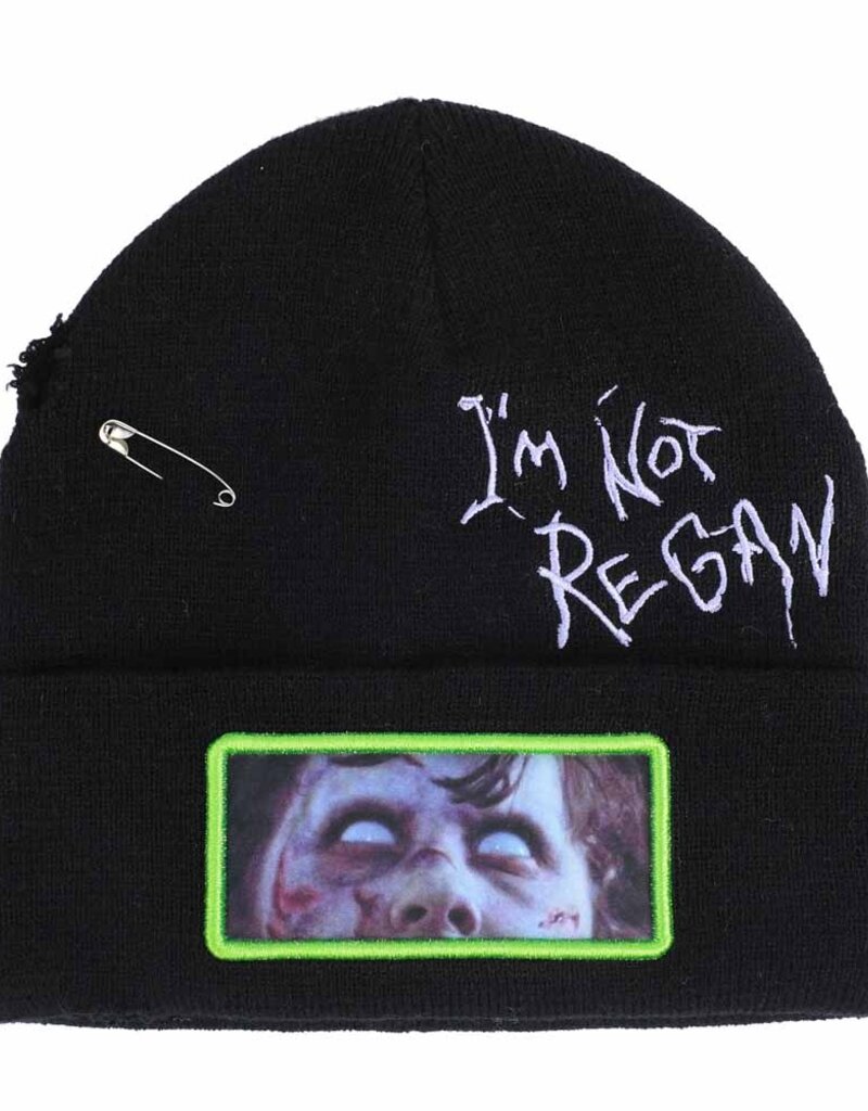 The Exorcist I'm Not Regan Distressed Sublimated Patch Cuff Beanie