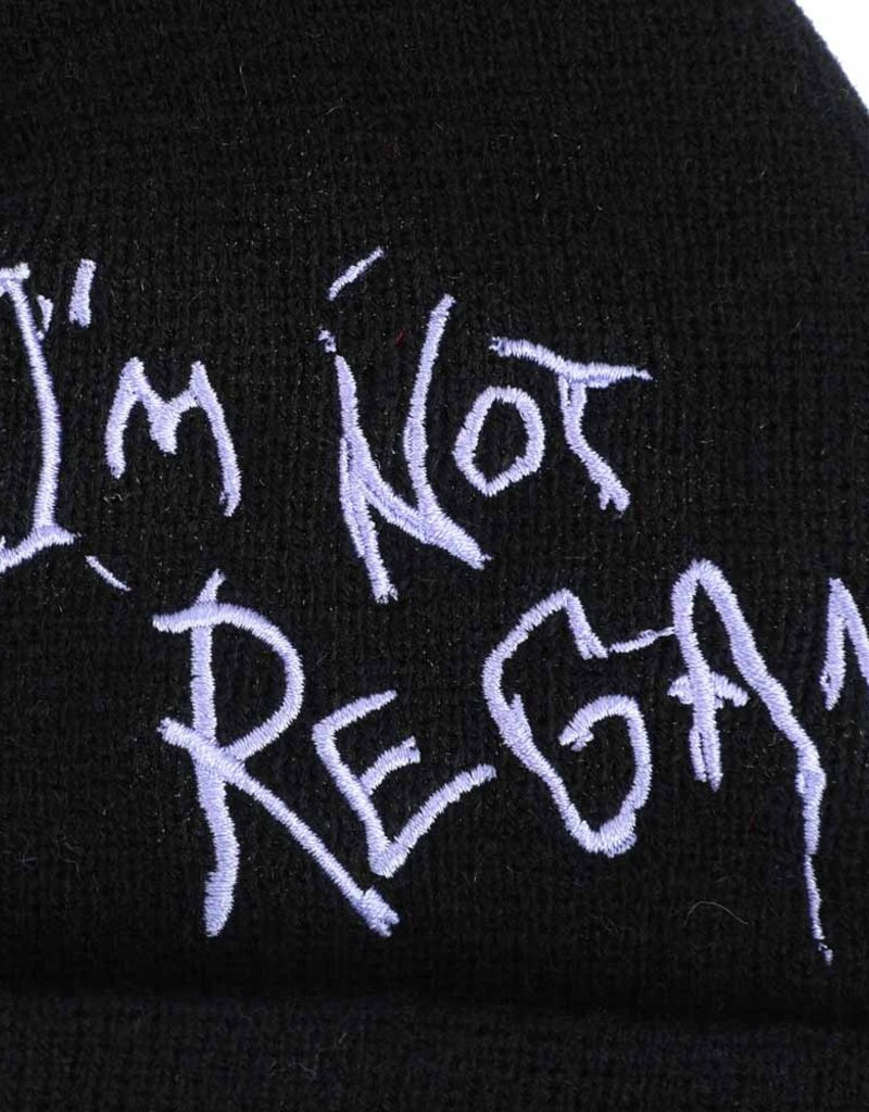 The Exorcist I'm Not Regan Distressed Sublimated Patch Cuff Beanie