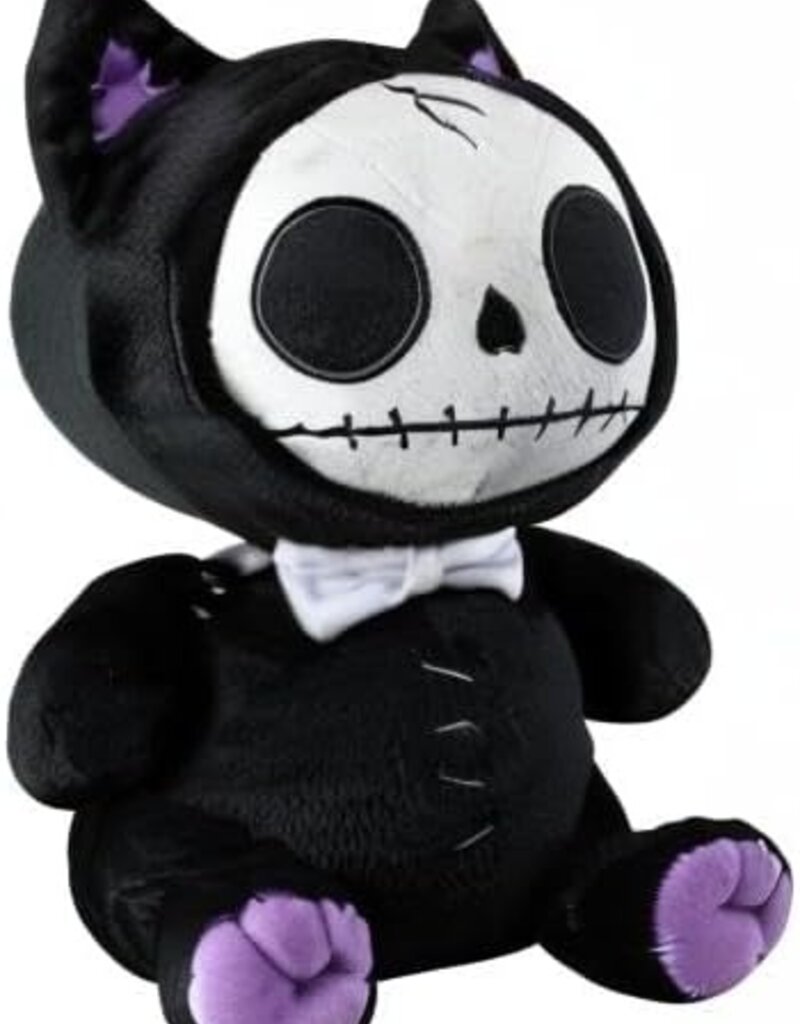Furrybones Black Cat Mao Mao Wearing White Bow Tie Plush Doll