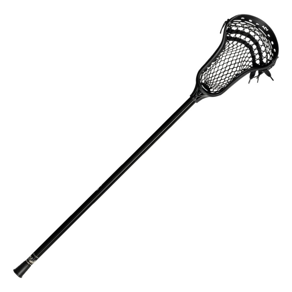Cadet Junior Complete Attack Stick Black/Black Sling It! Lacrosse