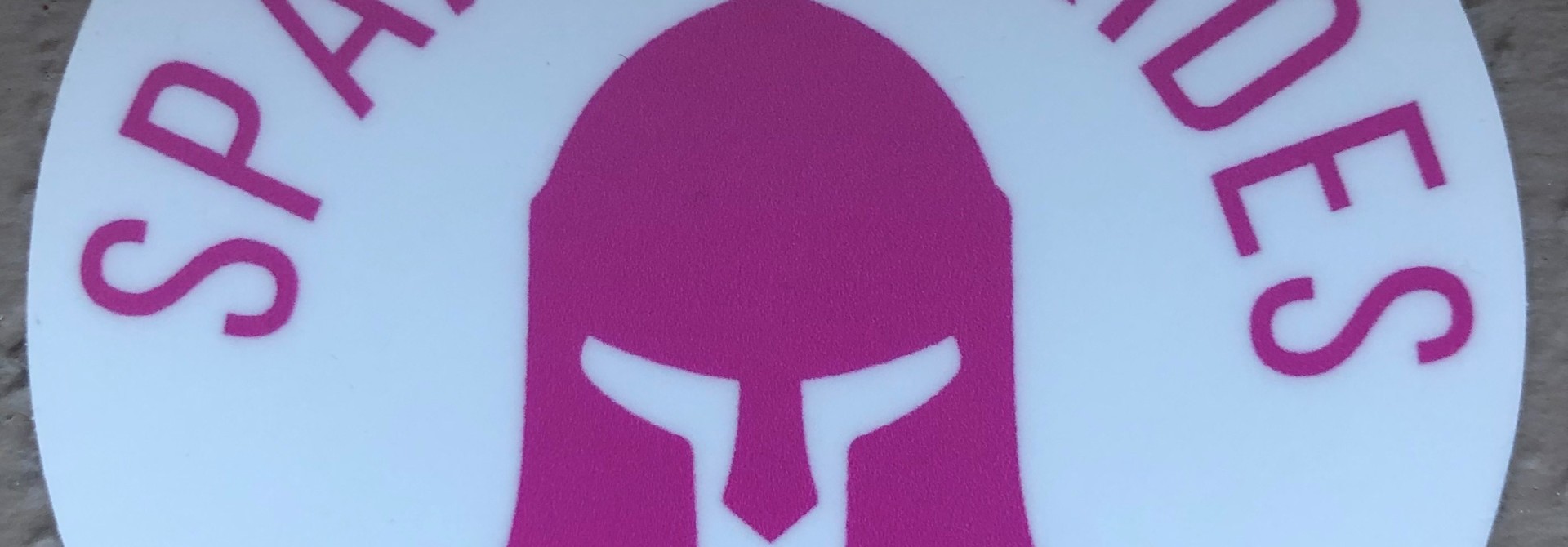 Spartan Pink Logo Round Sticker