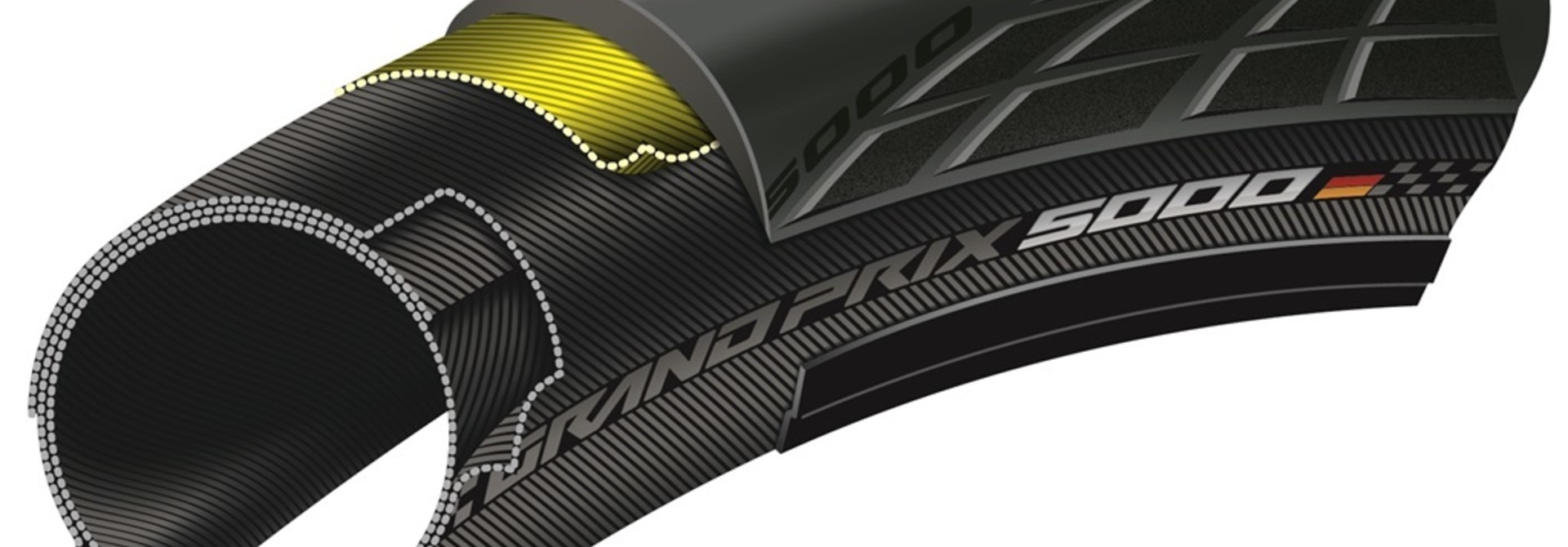 Continental Grand Prix 5000 Tire - 700 x 32, Tubeless, Folding, Black, 180tpi
