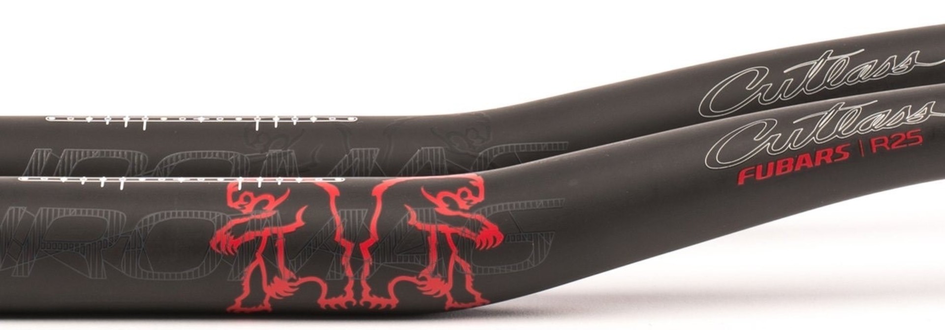 Fubars Cutlass Riser Bar, 31.8mm Diameter, 35mm Rise, 800mm Width,Black and Gray