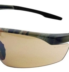 Conqueror Safety Glasses, Universal, Scratch Resistant Bronze Mirror Lens, Half-Frame, 28CM5M