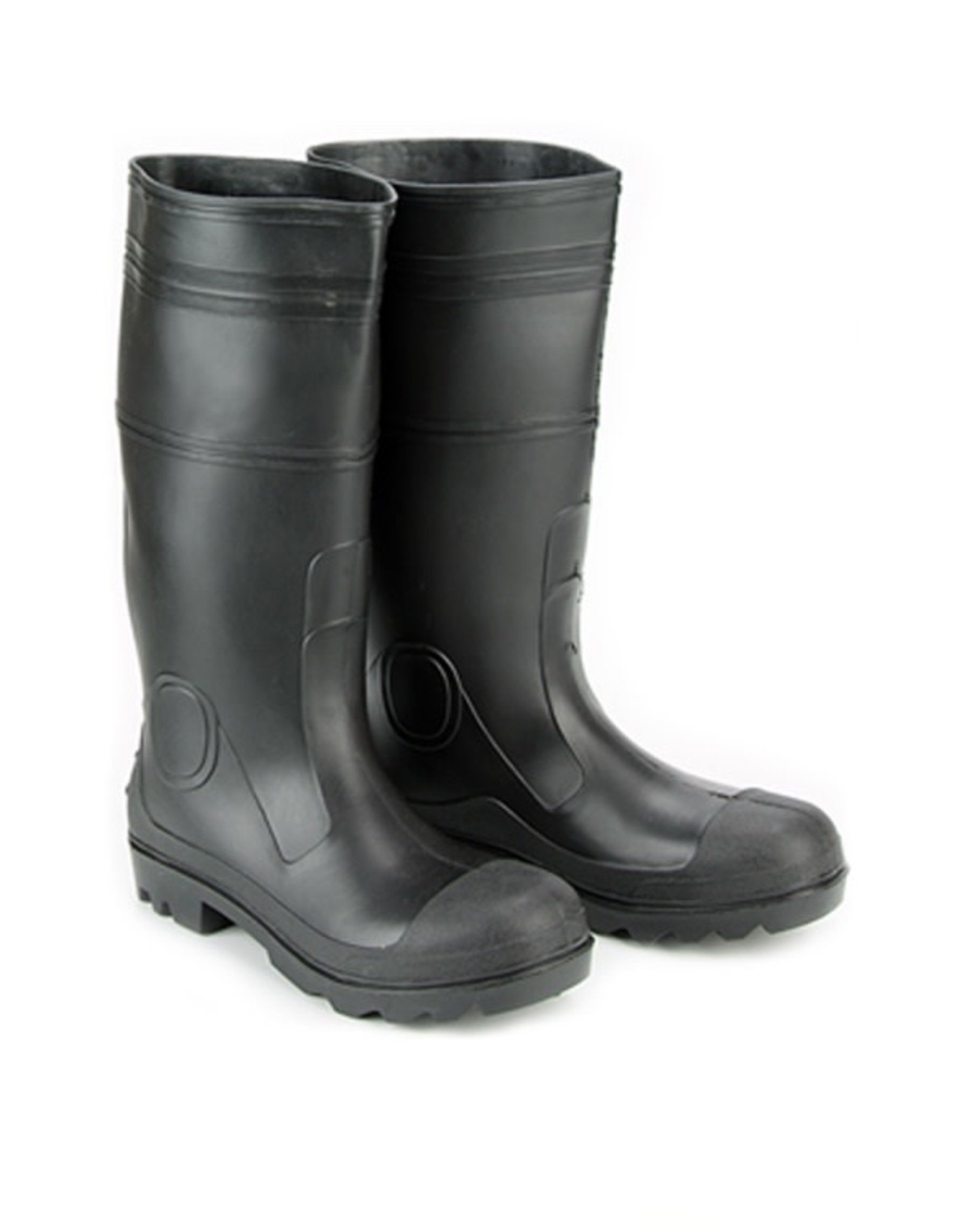 PVC Black Rubber Waterproof Steel Toe Boots