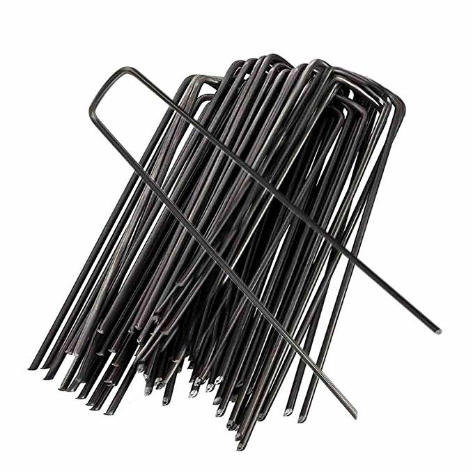 6 Landscape Sod Staples Sturdy Garden Stakes Weed Barrier Fabric Pins