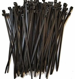 7" UV Black or White Nylon Zip Ties, Various Quantities