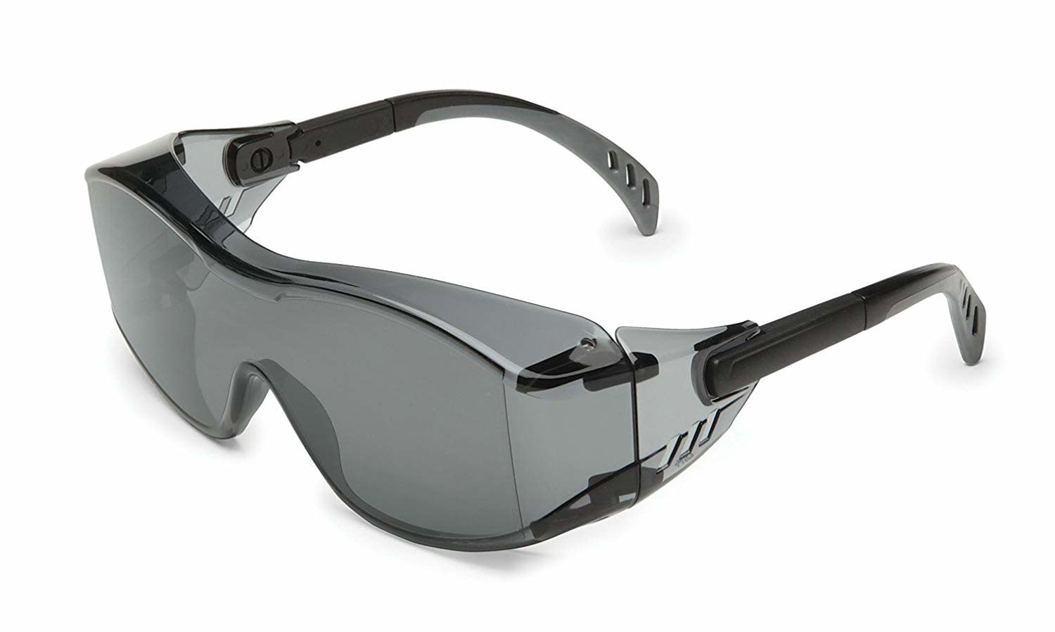 Impact-Resistant Soft Temple Polycarbonate Safety Glasses, Gray