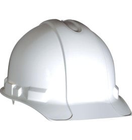 Standard Safety Helmet, Pin Lock Suspension, White Shell