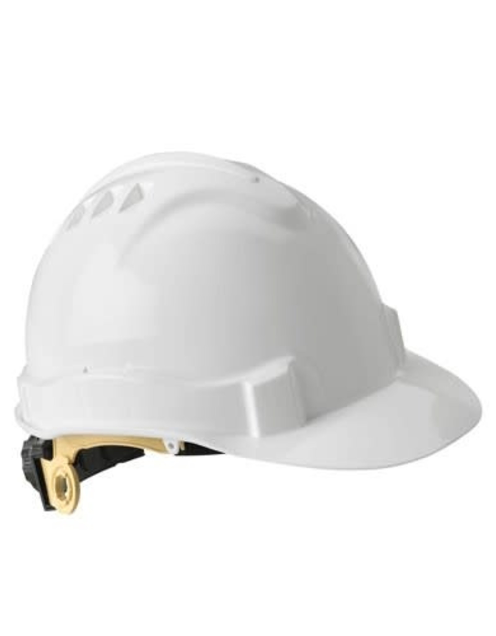 Serpent Safety Helmet, Ratchet Suspension, White Shell