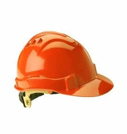 Serpent Safety Helmet, Ratchet Suspension, Orange Shell