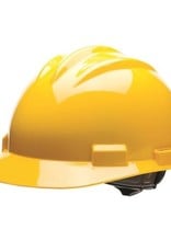 Standard Safety Helmet, Ratchet Suspension, Yellow Shell