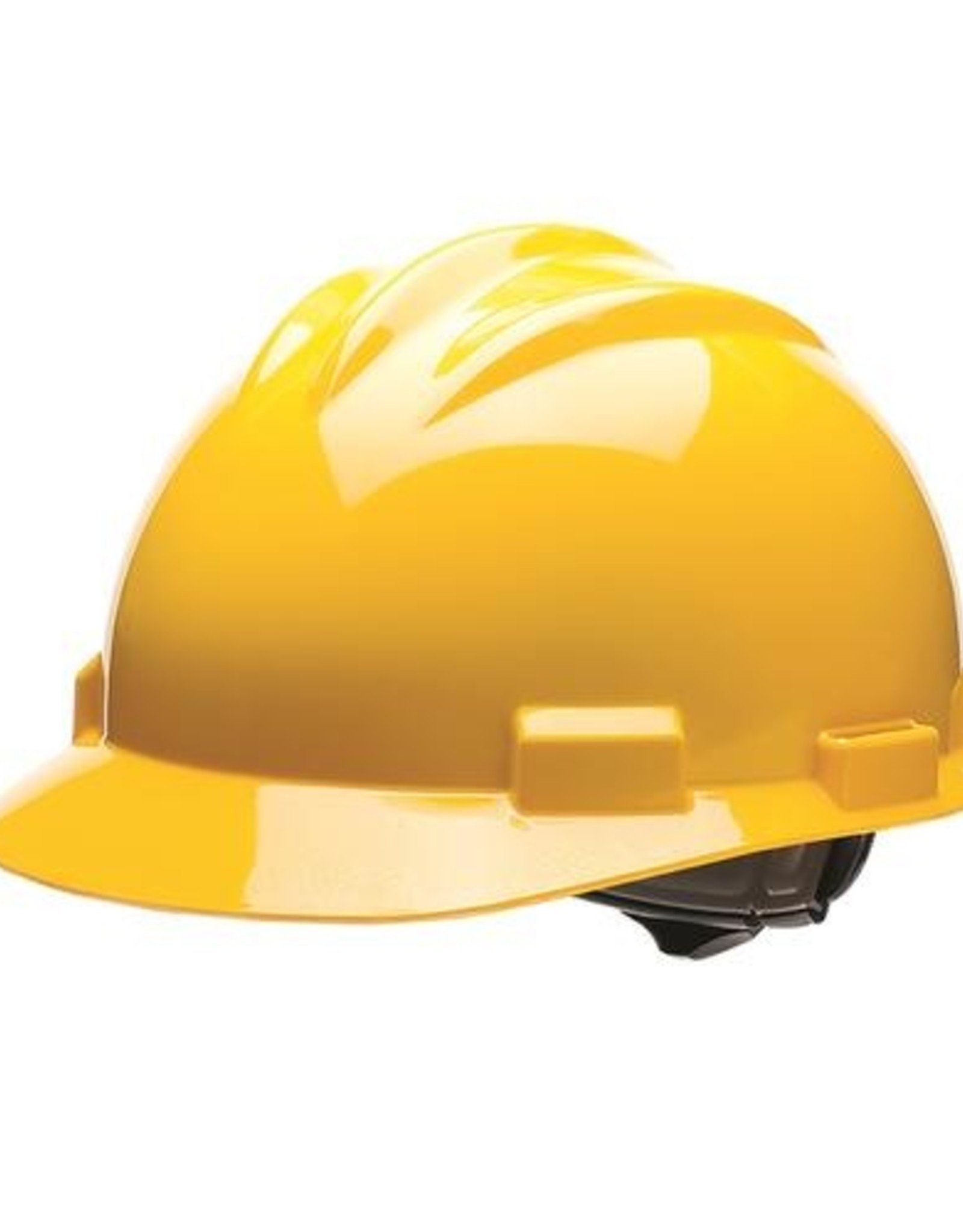 Standard Safety Helmet, Ratchet Suspension, Yellow Shell