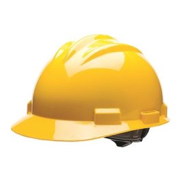 Standard Safety Helmet, Ratchet Suspension, Yellow Shell
