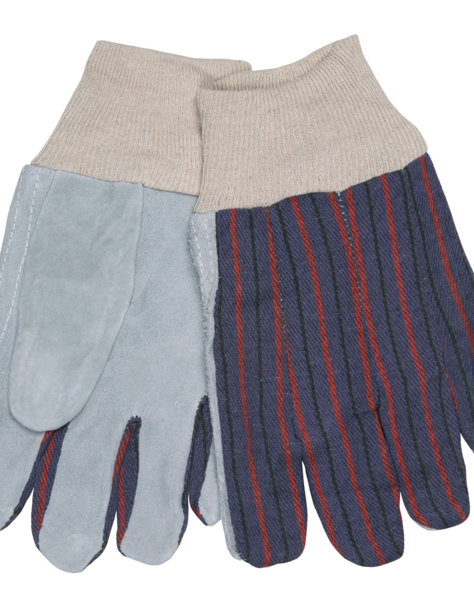 Economic Leather Palm Gloves, Knit Wrist