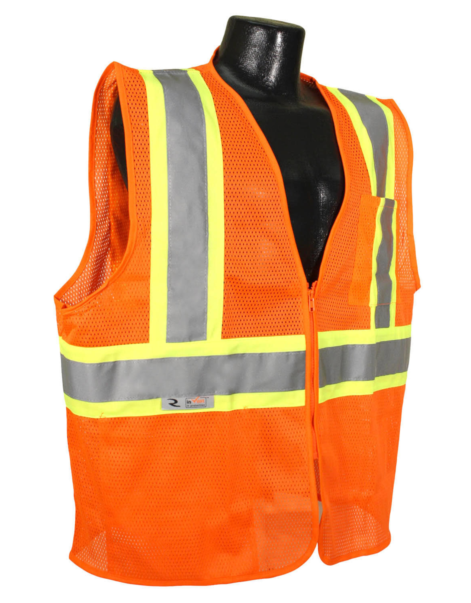 Safety Vest Orange Mesh Class II Reflective Tape SZ. X Large