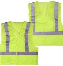Case of 50 - Safety Vests, Lime Point Break Away, Class II, SZ. M - 4XL