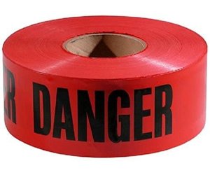 Cordova T30211 Bulk Pack 3.0-MIL Red Danger Barricade Tape, Measures 3 in. x 1000 ft. Each Roll, 12-Pack