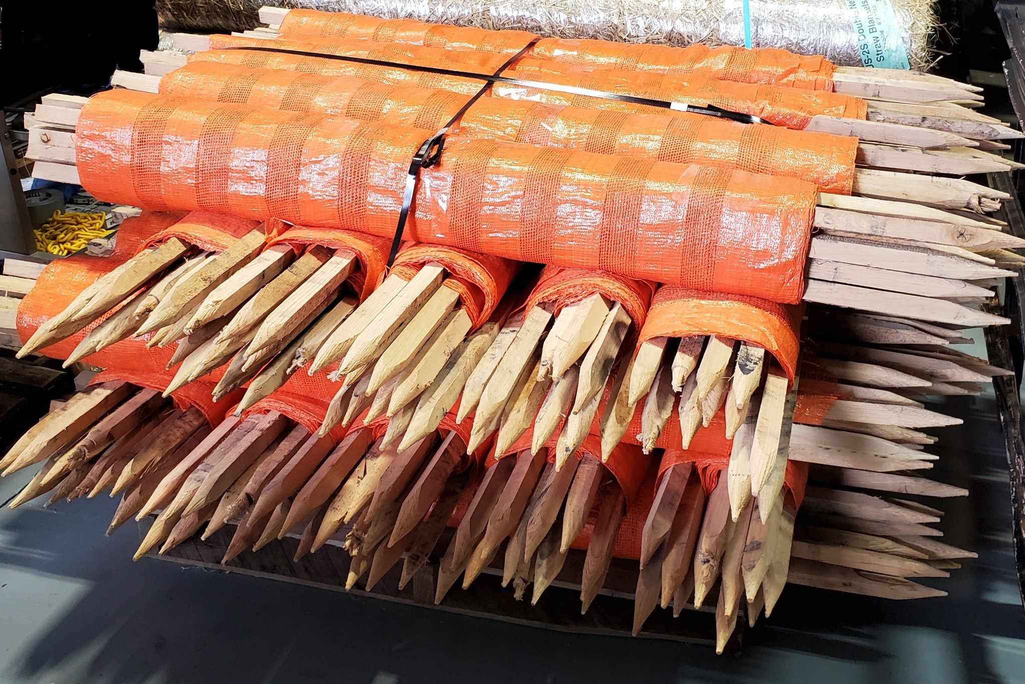 Orange Woven Barrier Fence w/ Preattached Stakes Silt Management