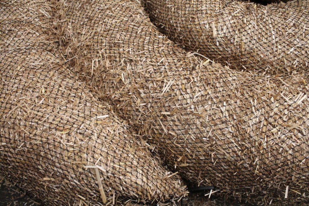 Straw Wattles, SZ. 12" x 10' with Plastic NettingGreen Solutions