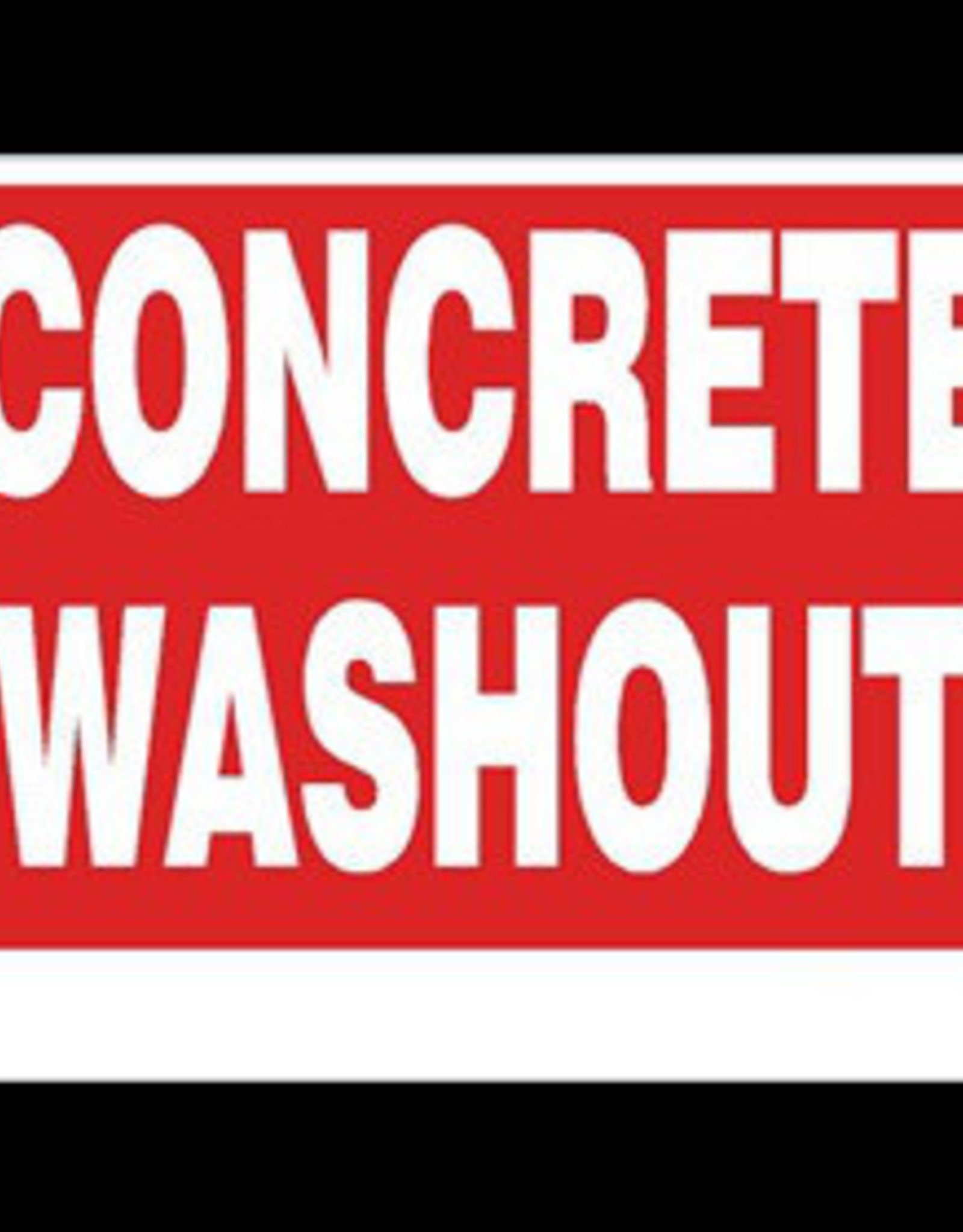 Concrete Washout Sign, Single Sided