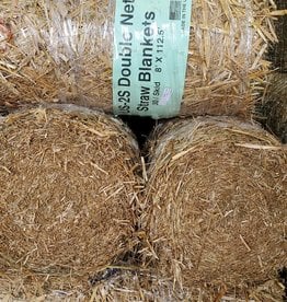Erosion Blanket - Double Net Straw, Plastic net, SZ. 8' x 112.5'- DOT Grade