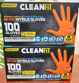 Case of 1000 Ct. Ironclad Gloves - 6 Mil Industrial Hi-Viz Nitrile Disposable Gloves, Orange