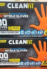 Box of 100 Ct. Ironclad Gloves - 6 Mil Industrial Hi-Viz Nitrile Disposable Gloves, Orange