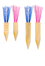 Hubster Stakes with Pink Whiskers, SZ. - 2" x 2" x 6" - 100 per box Hubster Stakes with Pink Whiskers, SZ. - 2" x 2" x 6" - 100 per box