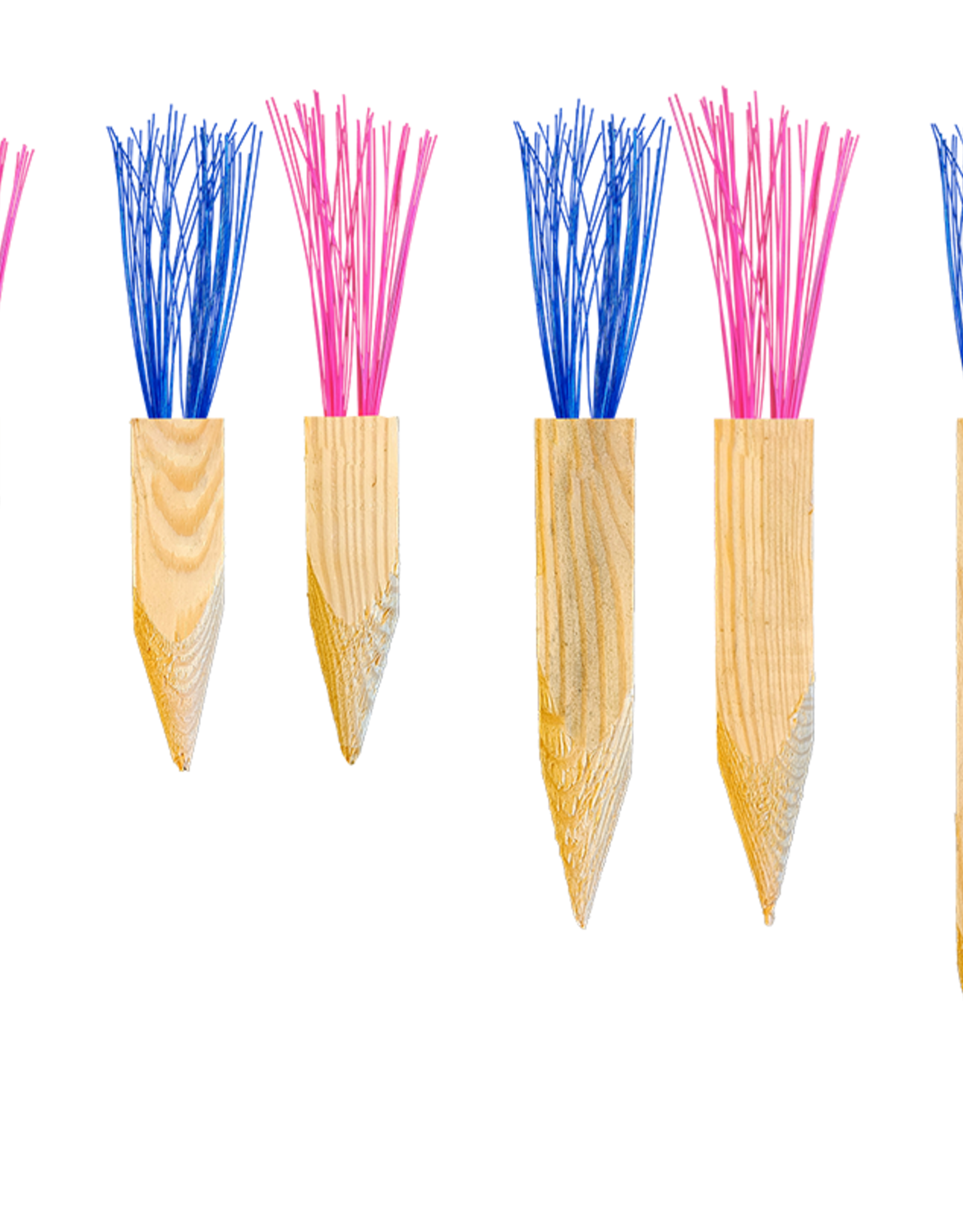 Hubster Stakes with Pink Whiskers, SZ. - 2" x 2" x 6" - 100 per box