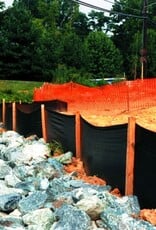 Silt Fence, 100 Gram w/ (17)  4' x 1.50" pre-attached wood stakes