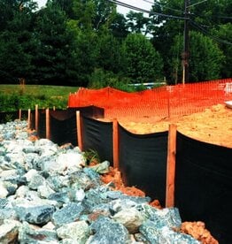 Silt Fence, 100 Gram w/ (17)  4' x 1.50" pre-attached wood stakes
