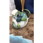 Bébé dragon en éclosion - bleu et vert 3"