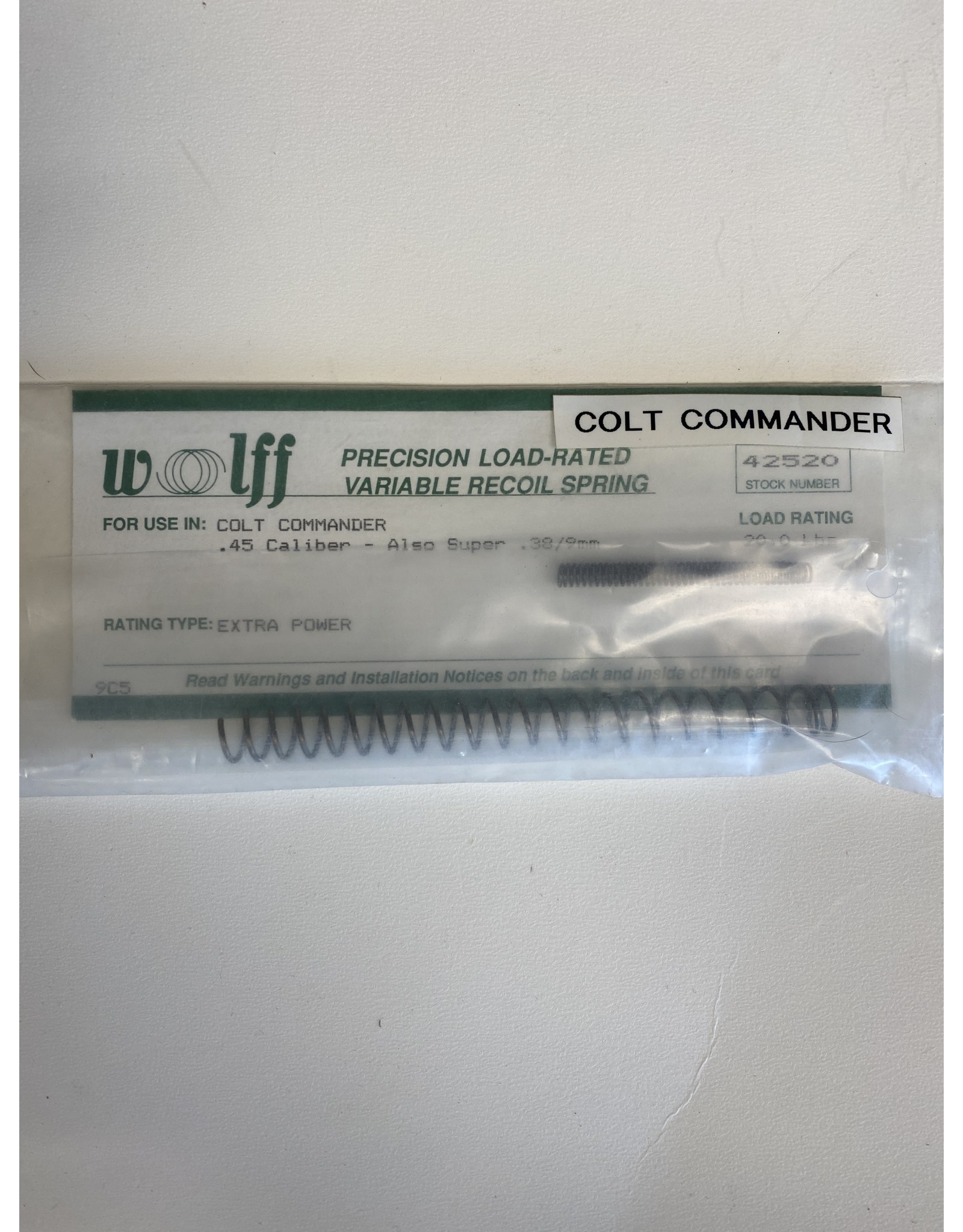 Wolff Colt Commander Recoil Spring Extra Power #42520