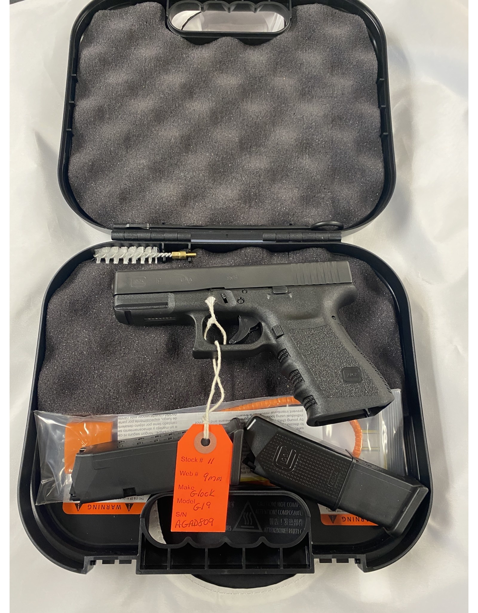 CUSTOM Glock G-19+ACCURACY X GS-19-G3-MB-U 9mm S/N AGAD809 LN 213