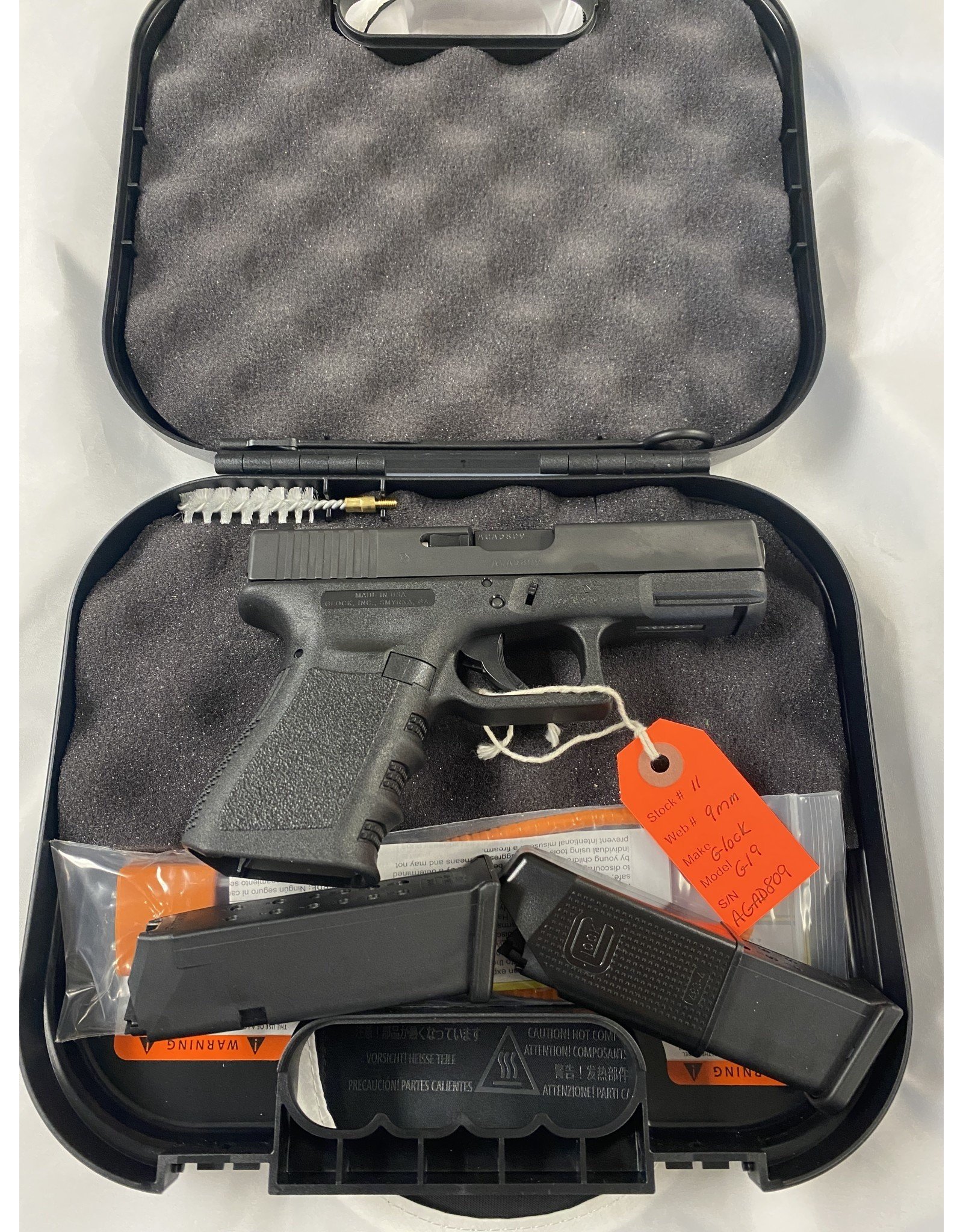 CUSTOM Glock G-19+ACCURACY X GS-19-G3-MB-U 9mm S/N AGAD809 LN 213