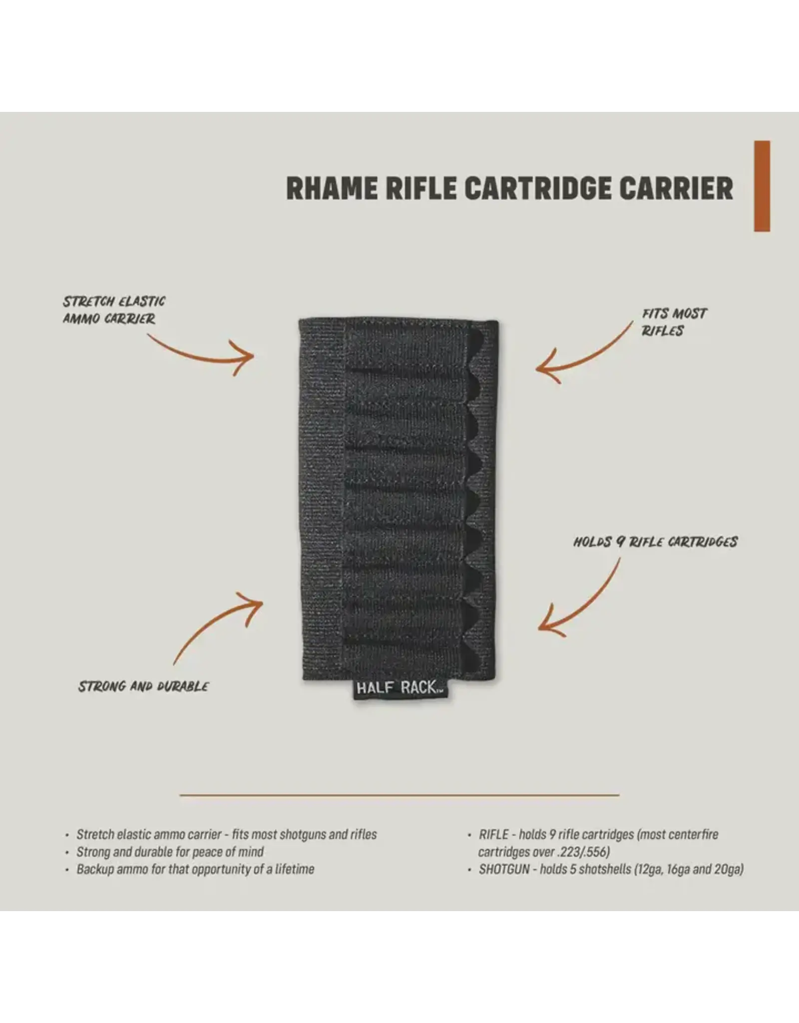 Half Rack Half Rack Rhame Buttstock Rifle Ammo Carrier