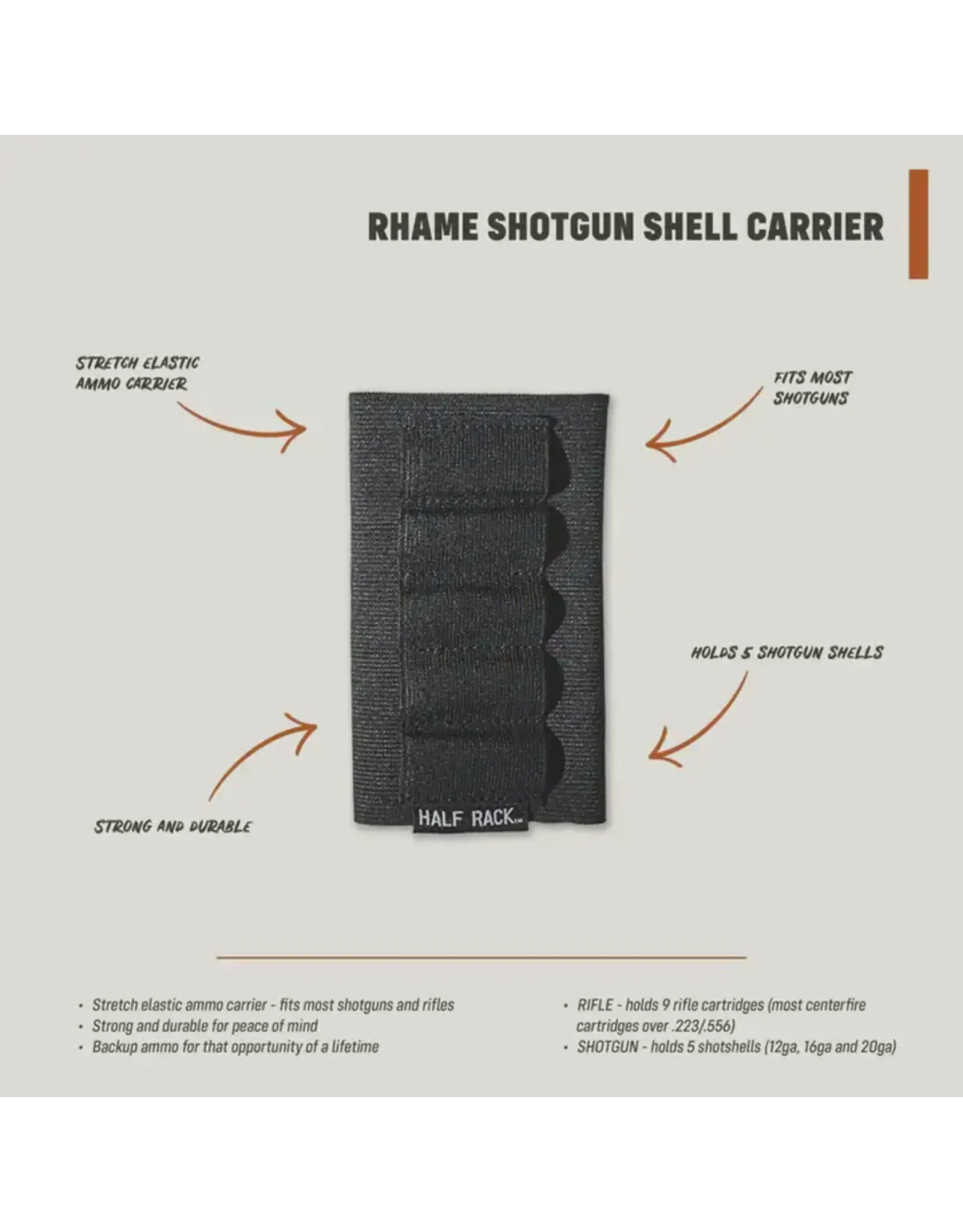 Half Rack Half Rack Rhame Stock Shotgun Ammo Carrier