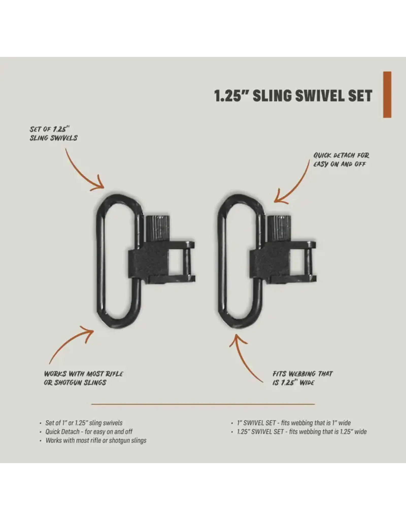 Half Rack Half Rack 1.25" Sling Swivel Set