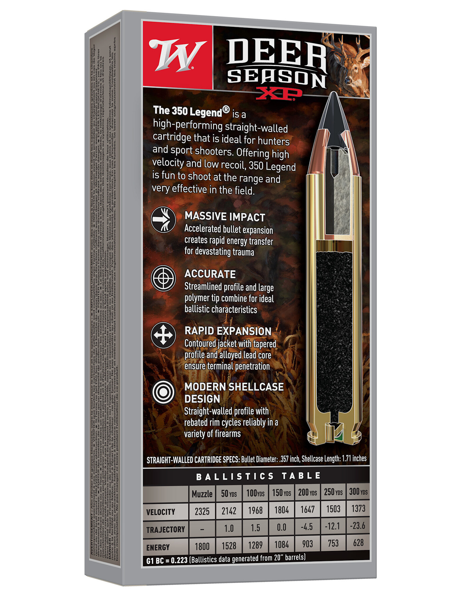 Winchester Winchester Deer Season XP 350 Legend 150 Grain 20 Rounds X350DS