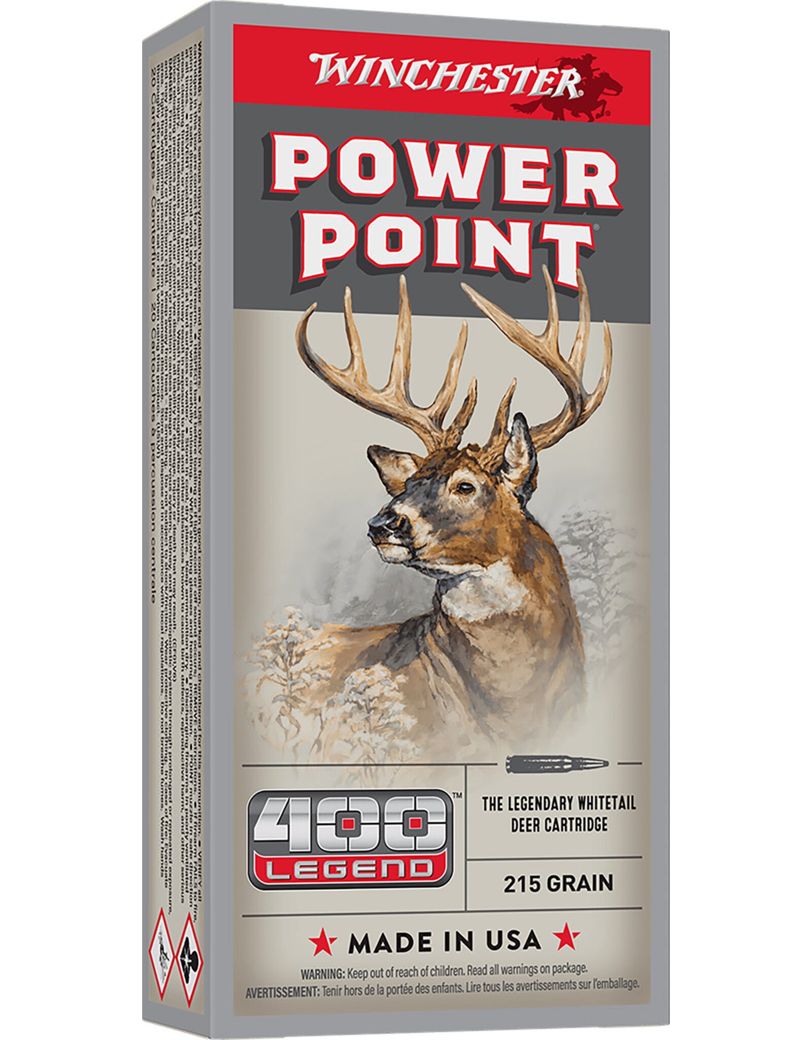 Winchester Winchester Power Point 400 Legend 215 Grain 20 Rounds