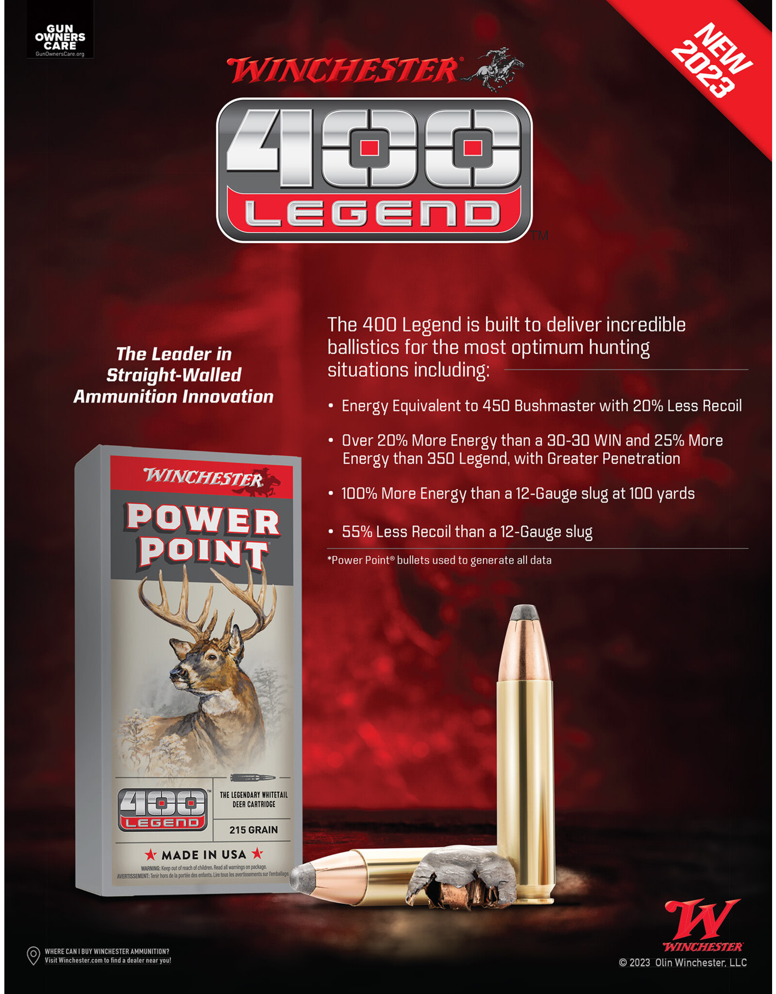 Winchester Winchester Power Point 400 Legend 215 Grain 20 Rounds