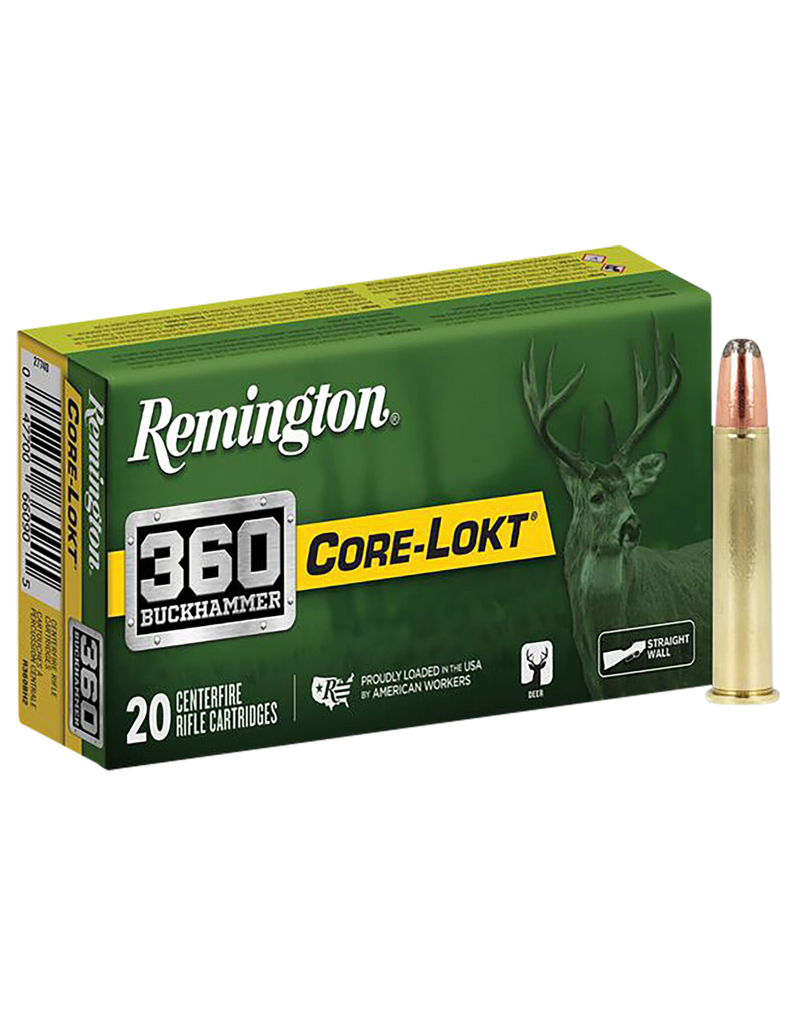 Remington Remington Core-Lokt 360 Buckhammer 180 Grain Soft Point 20 Rounds