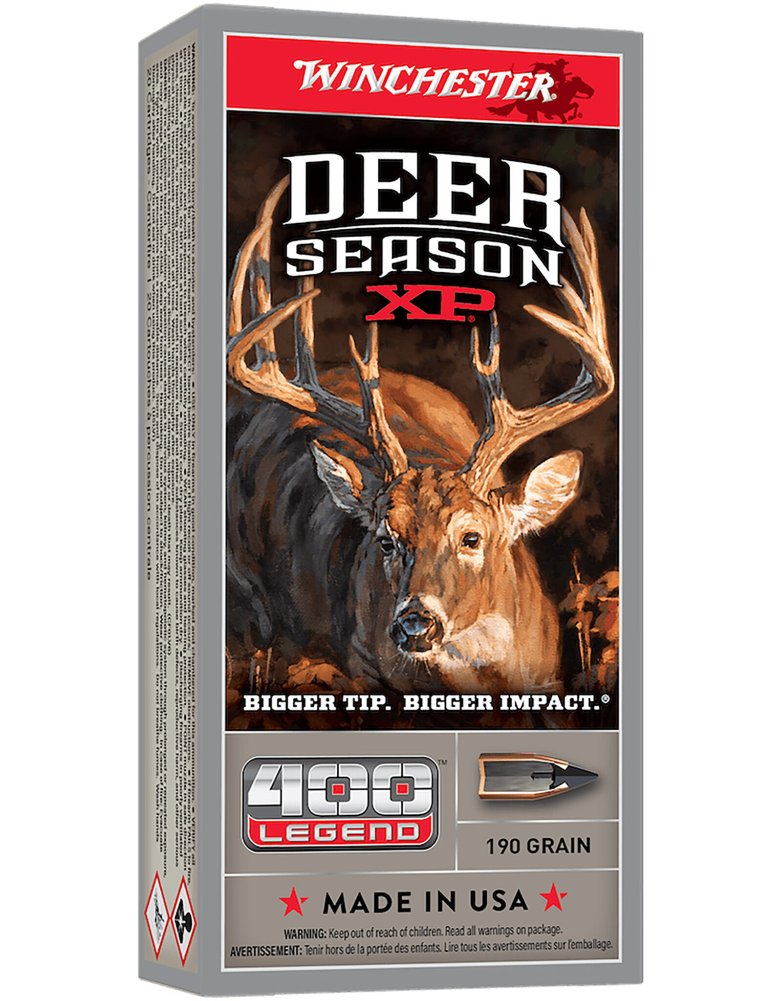 Winchester Winchester Deer Season XP 400 Legend 190 Grain 20 Rounds X400DS
