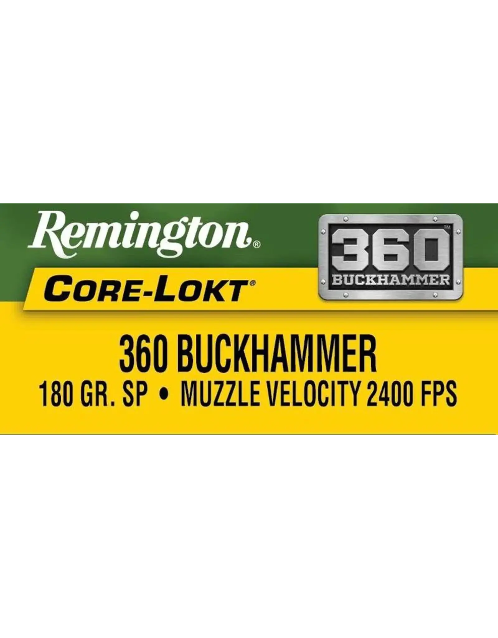 Remington Remington Core-Lokt 360 Buckhammer 180 Grain Soft Point 20 Rounds