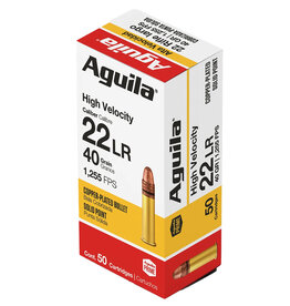 Aguila Aguila Super Extra High Velocity 22LR Ammo 40 Grain Plated Round Nose, 50 Rounds