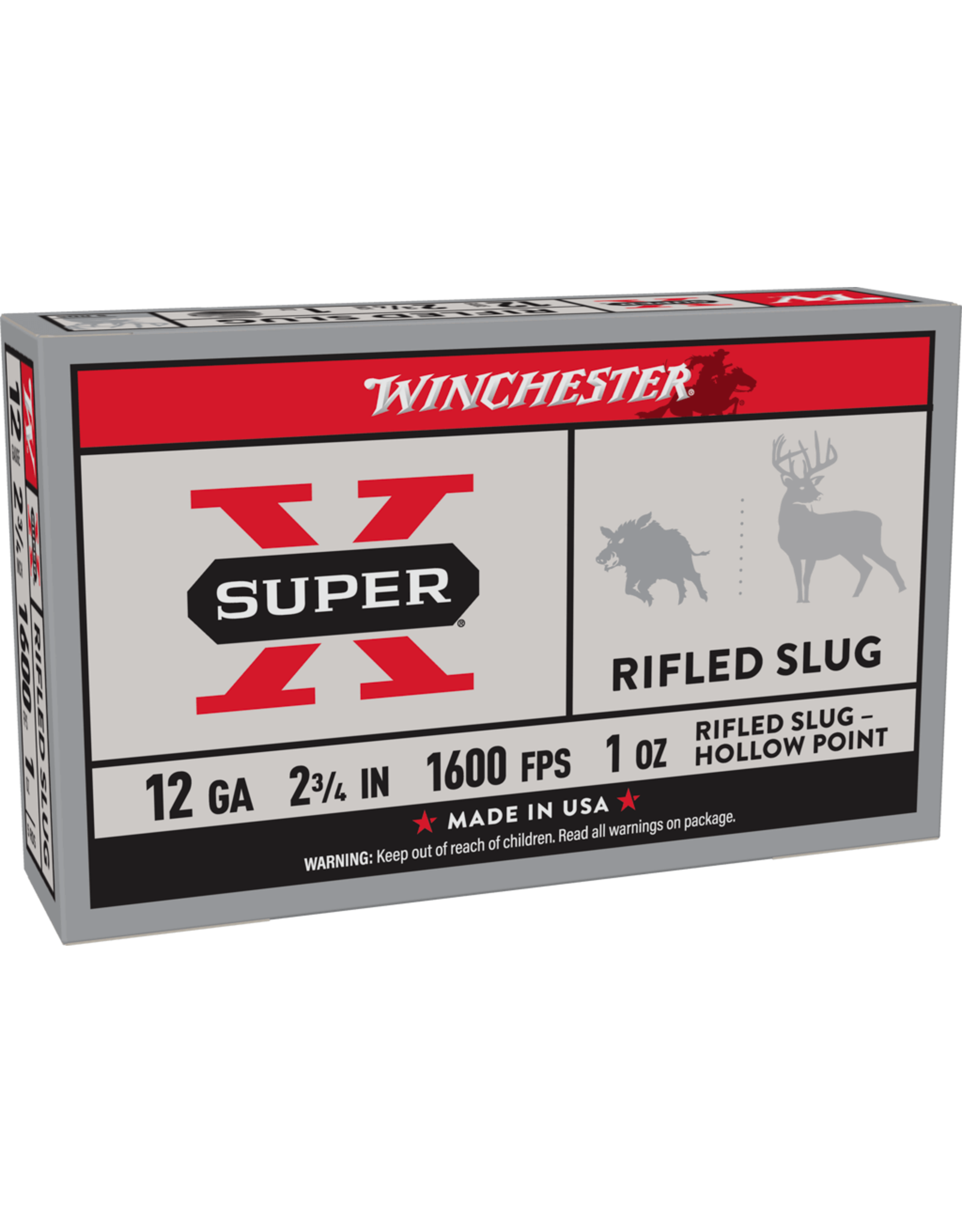Winchester Winchester Super-X Rifled Slug Shotshell - 12 Gauge - 1600 fps - 2.75"