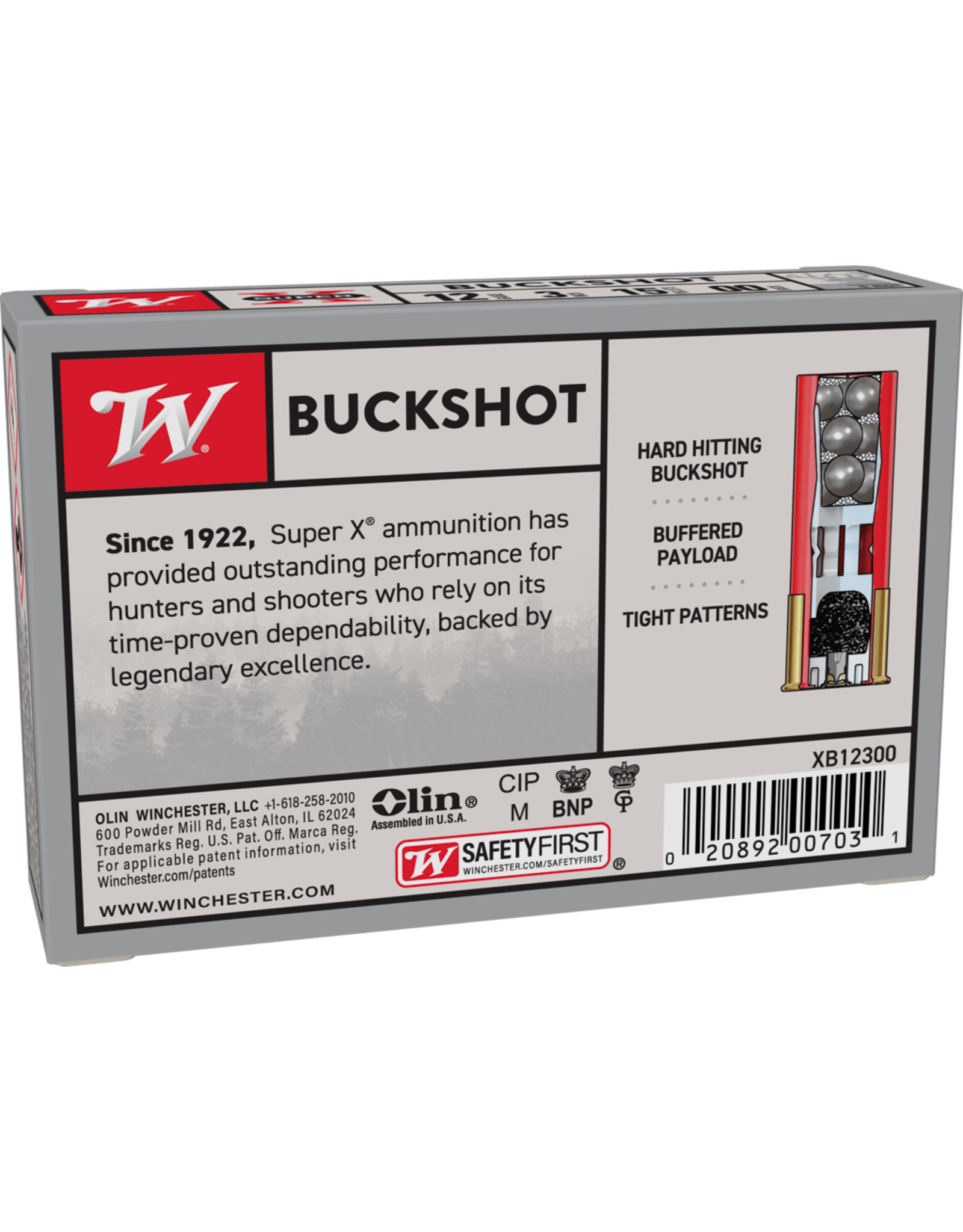 Winchester Winchester Super-X Buckshot Shotshells - 12 Gauge - 00 Buckshot - 2.75" - 5 Rounds